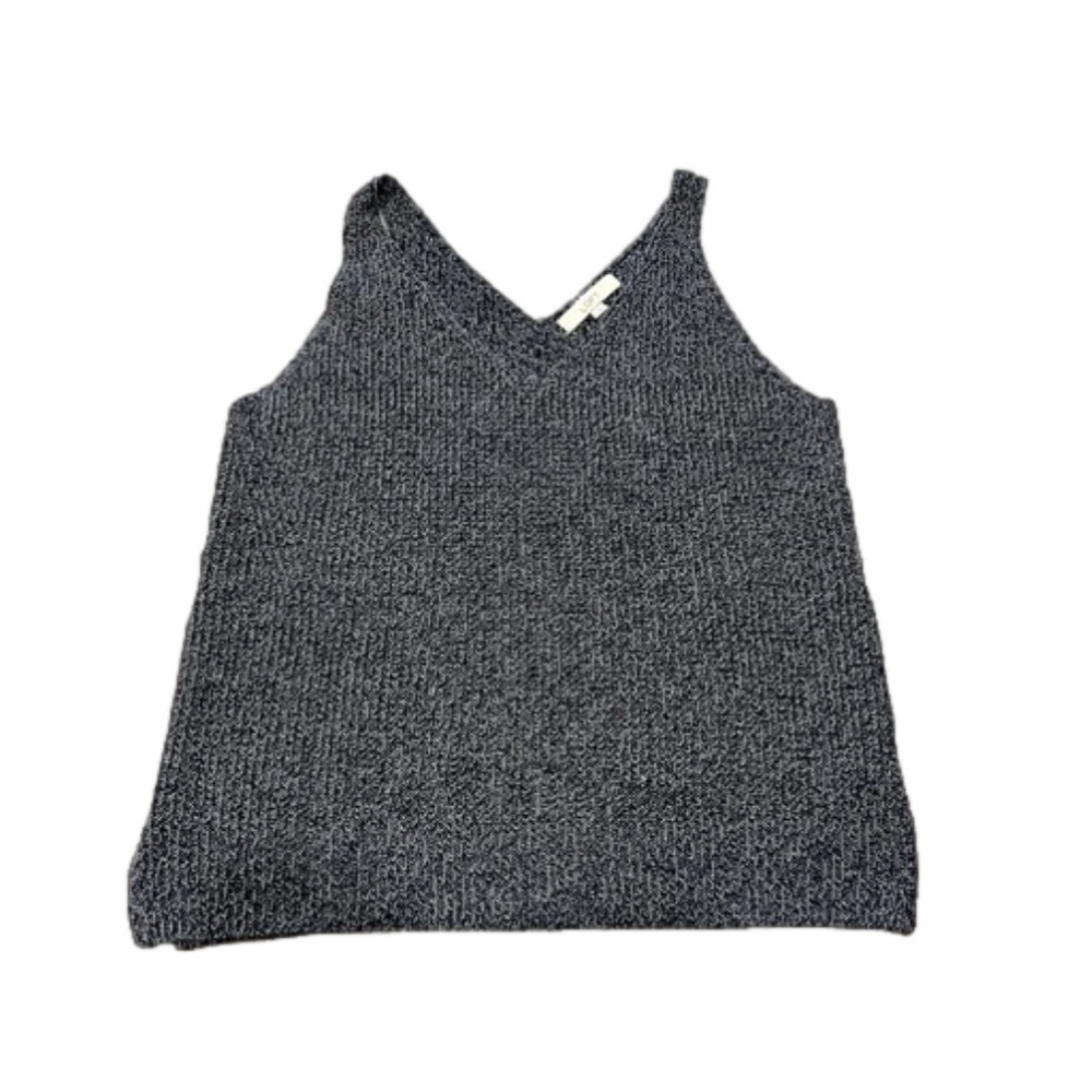 Ann Taylor Loft Navy Heavy Knit V-Neck Sweater Tank Top Size XL